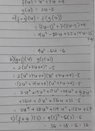 Set up the composite result function. Diketahui Fungsi F X X 7x 4 Dan G X 2x 5 Tentukan A Fog X B Gof X C Fog Brainly Co Id