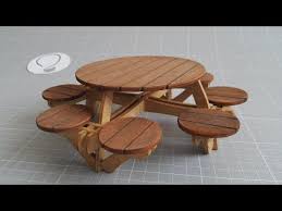 Myaakriti brings to you an amazing collection of handcrafted mirrors in premium quality teak wood which not only looks elegant but is also built to last. Round Picnic Table Miniature Furniture Youtube Round Picnic Table Miniature Furniture Diy Picnic Table