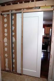A Pocket Door Is A Sliding Door That Disappears When Fully Open Into A Compartment In Sliding Doors Interior Sliding Bathroom Doors Pocket Door Installation