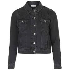 Topshop Moto Tilda Washed Denim Jacket Denim Western Jackets Black Denim Jacket