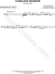 Instrumental part in b minor. George Michael Careless Whisper Excerpt Sheet Music Cello Trombone Bassoon Baritone Horn Or Double Bass In D Minor Download Print Sku Mn0161788