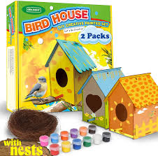 Mar 19, 2021 · diy birdhouse with a pretty penny roof: Buy Geament Bird House Kits For Children To Build With Nests 2 Pack Kids Gardening Craft Kit Diy Wooden Birdhouse To Paint Bird Feeder For Teens Boys Girls Online In Indonesia B08z5r6lzq