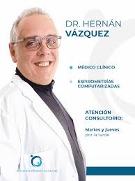 Dr. Hernán Vázquez, Médico Clínico. 📅 Atiende los días martes y jueves por  la tarde en nuestros consultorios. 🫁 Realización de Espirometría  Computarizada en pacientes pediátricos, adultos y exámenes  preocupacionales. ✓ Solicite