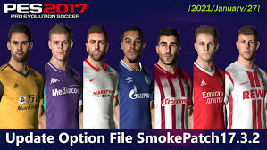 ~ update transfer~ real team names and emblems~ real competition names and logos~ added real kit (national & club)~ added real referee kit~ added pitch ultra hd~ unlock 24 glove~ unlock 100 boots~ unlock 51 balls~ etc credits : Pes Modif Pes 2017 New Option File Smokepatch 17 3 2 By Eslam