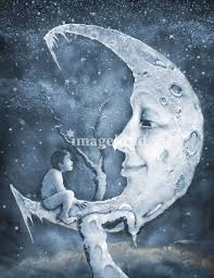 Boy And Moon By Jim Carroll Moon Art Art Good Night Moon
