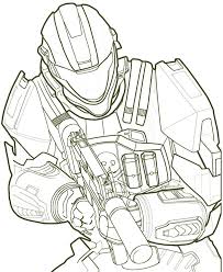 Lineart Halo Coloring Pages To Print Halo Drawings Coloring Books