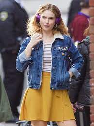Sometimes all i want to do is head west on the 20 in a car i can't afford with a plan i don't have, says debora, played by british actor lily james, more than once. Lily James Baby Driver Blue Jacket Top Celebs Jackets Blue Fur Jacket Lily James Baby Driver Baby Driver