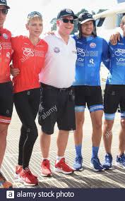 Vendredi 3 janvier 2020 charlène de monaco: Prinzessin Charlene Von Monaco Prinz Albert Ii Von Monaco Und Gareth Wittstock Beim Ziel Der Crossing Calvi Monaco Water Bike Challenge Am 13 September 2020 Monaco Foto Von Stephane Cardinale Pool Abacapress Com Stockfotografie