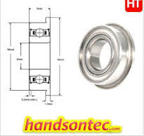 F688ZZ Flange Double Shielded Radial Ball Bearings