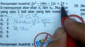 Check spelling or type a new query. Akar Akar Persamaan Kuadrat Bank Soal Matematika Sma Youtube