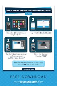 How To Add The Portal To Your Android Device Home Screen In 2020 Student Portal Music Education Lets Play Music