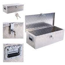 30 L Aluminum Truck Pickup Bed Trailer Atv Tongue Lockable Tool Box W Lock Tool Boxes Tool Storage Organization Tool Box Storage Truck Tool Box Tool Box