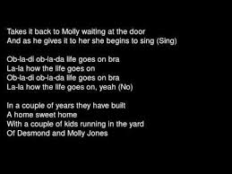 Obladi Oblada Beatles Lyrics Teaching Quotes Beatles Lyrics 30 Day Song Challenge