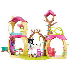 La Maison Enchantimals Matfnm92 Taille Taille Unique Jeux D Eau Enfant Tronc D Arbre Mini Poupee