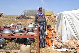 Displaced Yazidis still