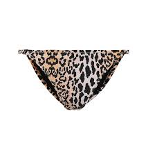 scrunchie leopard bikini bottoms