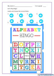 7th grade is a crucial stage in a student's developmental cycle. Alphabet Bingo Worksheet