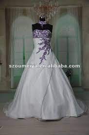Skirt comes with a train. Purple Wedding Dresses Oumeiya Orw215 Purple And White Organza Magazine Style Wedding Dress Purple Wedding Dress Wedding Dresses Evening Dresses For Weddings