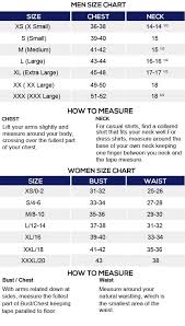 Size Chart Usa Jacket