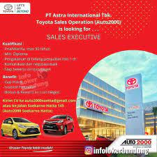 Maybe you would like to learn more about one of these? Lowongan Kerja Pt Astra International Tbk Toyota Sales Operation Auto2000 Bandung Juni 2019 Info Loker Bandung 2021