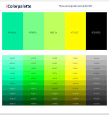 6black and white patterned curtains with bright yellow walls. Caribbean Green Mint Green Canary Yellow Black Color Scheme Icolorpalette