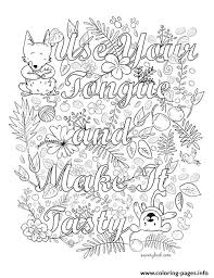 Mouth and tongue coloring page. Quotes Use Your Tongue Coloring Pages Printable