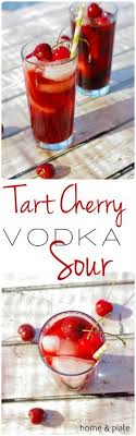 Cherry Vodka Sour Cocktail Recipe Home And Plate Recipe Cherry Vodka Cherry Vodka Sour Vodka Sour
