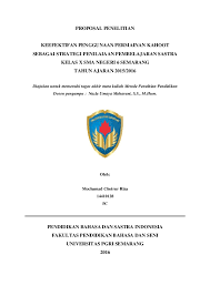 Secara umum proposal bisa dibuat oleh siapa saja, namun kebanyakan dibuat oleh para peneliti professional atau mahasiswa yang sedang menempuh tugas akhir. Contoh Jurnal Penelitian Bahasa Dan Sastra Indonesia Contoh 37 Cute766