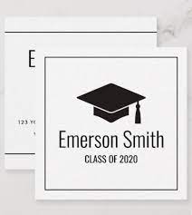 Graduate Graduation Name Card Modern Zazzle Com Name Cards Standard Business Card Size Business Card Size