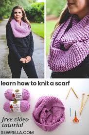 March 6, 2017 knitting bee. How To Knit A Scarf No Experience Needed Sewrella