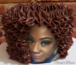 Bubblegum Afro girl cake! Concept inspired by @poshcreationsbakery!