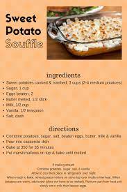 Sweet Potato Souffle Sweet Potato Souffle Yummy Side Dish Sweet Potato Recipes