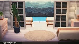 Walk the plank and shiver me timbers, because we've struck gold with this bedroom design! My Bedroom Complete With An Infinity Pool And Mountain Views Animalcrossingdesign