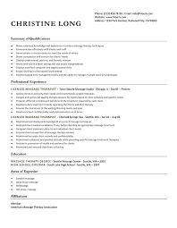 Get The Most Out Of Your Massage Therapist Resume Templates Hloom