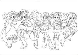 My little pony coloring pages. Coloring Pages Equestria Girls 100 Coloring Pages For Printing