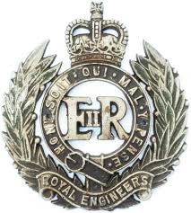 Nameplate Badge ROYAL ENGINEERS With Queens Crown