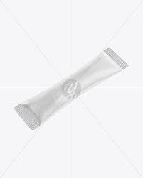 Kraft Stick Sachet Mockup Half Side View High Angle Shot In Sachet Mockups On Yellow Images Object Mockups High Angle Shot Sachet Mockup Free Psd