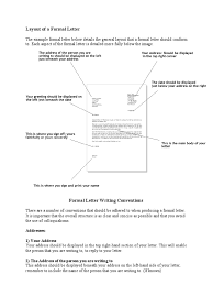 Content of a formal letter. Layout Of A Formal Letter Sir Mrs