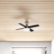 44 Dempsey Low Profile 4 Blade Led Flush Mount Ceiling Fan With Remote Control And Light Kit Included Reviews Allmodern