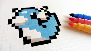Handmade Pixel Art How To Draw Dratini Pixelart Pixel Art Pixel Pattern Minecraft Pixel Art