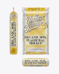 Download Plastic Bag W Organic Soil Mockup 2 Cbft In Bag Sack Mockups On Yellow Images Object Mockups