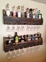 My First Of Many Wine Liquor Racks From Reclaimed Pallets Home Bar Designs Home Bar Decor Bar Interior