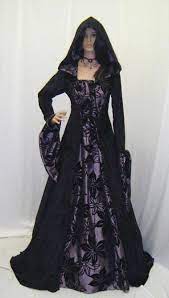 Gothic Medieval Vampire Wedding Dress Pagan Hooded Ren Ebay Vampire Dress Medieval Dress Gothic Dress