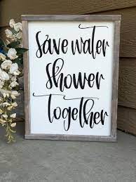 Farmhouse Decor Farmhouse Wall Decor Farmhouse Signs Etsy Save Water Shower Save Water Shower Together Farmhouse Wall Decor