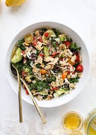 terranean kale salad with quinoa
