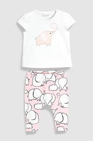 Elephant T Shirt And Leggings Set 0mths 2yrs Kids Outfits Baby Clothes Sale Childrens Clothes
