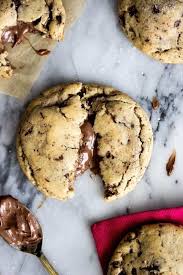Nutella Stuffed Cookies Made With Brown Butter And Sprinkled With Sea Salt Sugar Spun Run Nutella Recipes Nutella Filled Cookies Nutella Recipes Easy