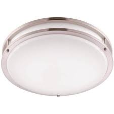 Low profile flush mount light fixture. Envirolite Part Ev1416l30b 35 Envirolite Dc 16 In 1 Light Brushed Nickel Low Profile Integrated Led Ceiling Flush Mount Light Flush Mount Ceiling Lights Home Depot Pro