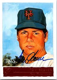 Tom Seaver autographed baseball card (New York Mets) 2001 Topps Gallery  #143