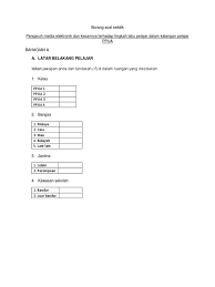 Borang soal selidik pengakutan guru (lampiran d) kaji sek senarai semak kemudahan dan prasarana pk 07 3 contoh format minit mesyuarat. Borang Soal Selidik